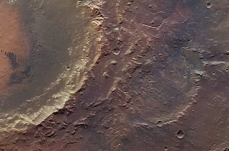 Martian lake delta