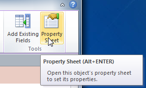 The Property Sheet command