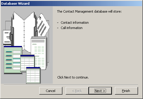 Database Wizard - Screen 1