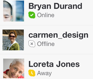 Screenshot of Skype Friends List