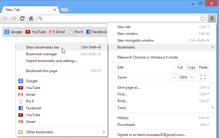 Screenshot of Google Chrome