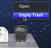 Emptying the Trash