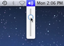 Adjusting the sound volume on a Mac