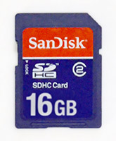 An SDHC card