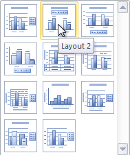 Selecting a chart layout