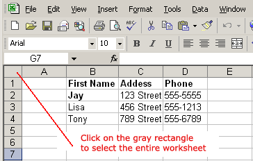 Select Entire Workbook