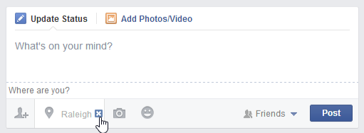 screenshot of Facebook