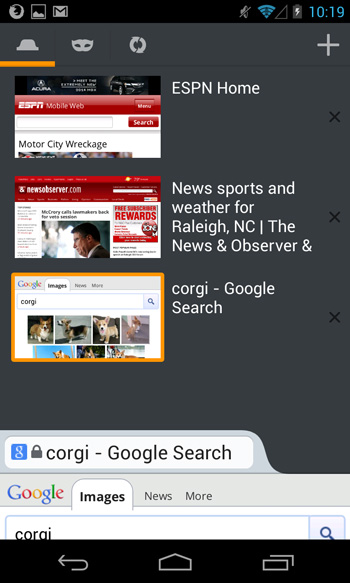 Screenshot of Firefox for Android