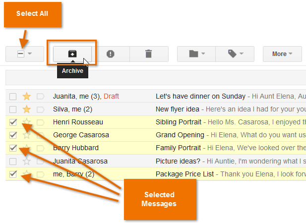 Screenshot of Gmail