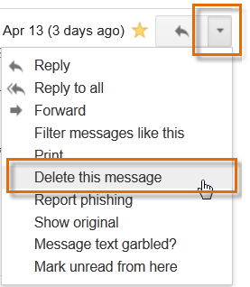 Screenshot of Gmail