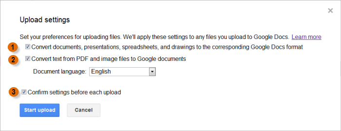 Screenshot of Google Drive