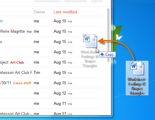 Screenshot of Google Drive