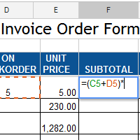 Screenshot of Google Spreadsheets