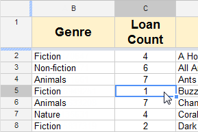 Screenshot of Google Spreadsheets