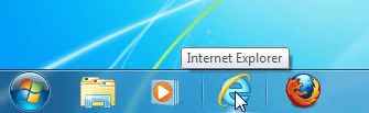 Opening Internet Explorer
