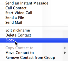 Blocking a bully in Microsoft Messenger
