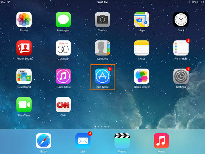 Screenshot of the iPad