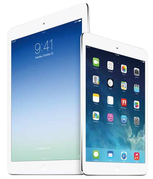 Image of the iPad Air and iPad Mini