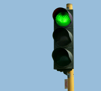 Image of a green stoplight