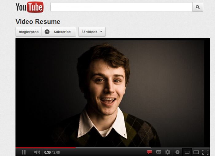 screenshot of youtube