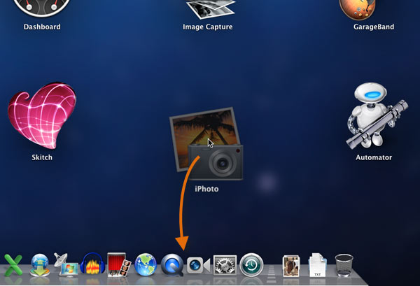 Adding an app to the Dock