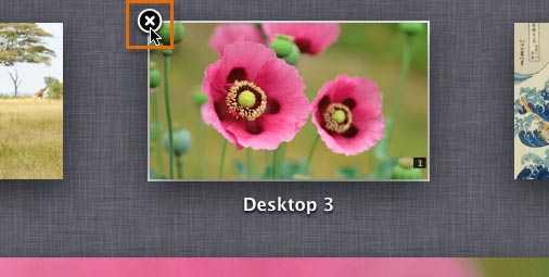 Deleting a desktop space