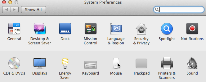 screenshot of OS X