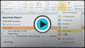 Launch "Managing Email in Outlook 2010" video!