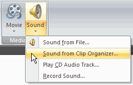 Sound from Clip Organizer