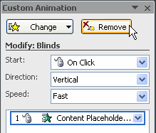 Remove Animation