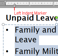 Left Indent Marker