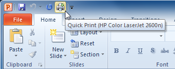 The Quick Print command