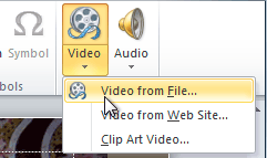 Inserting a video from a file