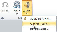 Inserting Clip Art Audio