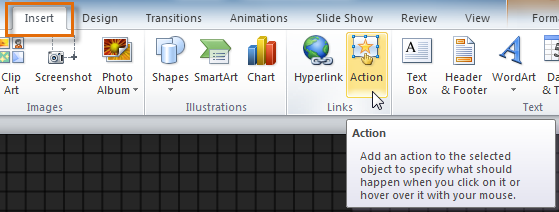 Editing an action button