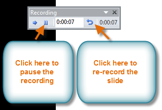 The Recording toolbar