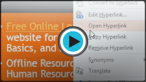 Launch "Inserting Hyperlinks" video!