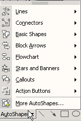 AutoShape button with options