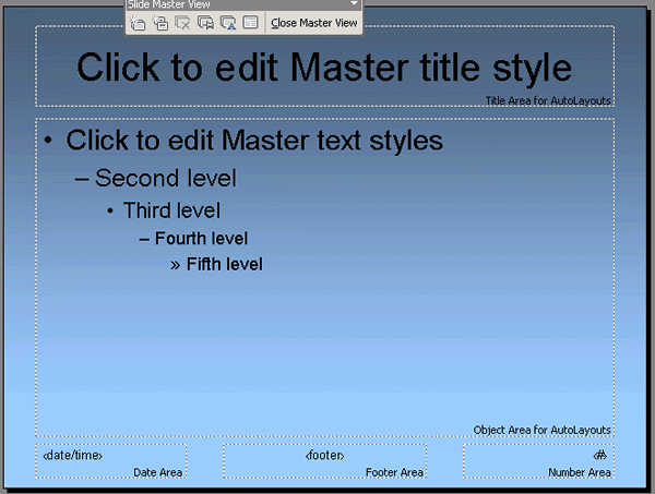 Master Slide elements