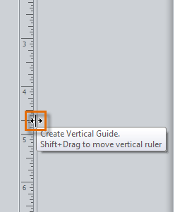Creating a vertical guide