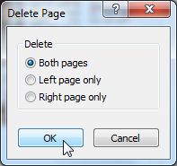 Choosing which pages to delete