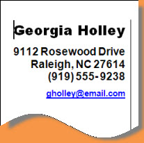 Contact Info Sample