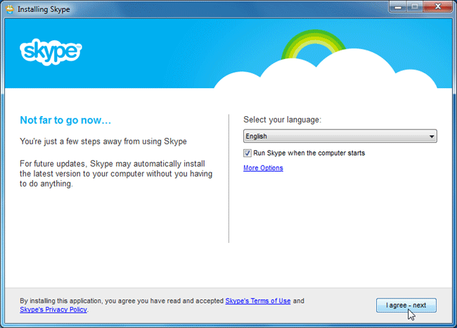 Screenshot of Skype