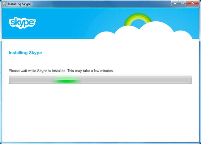 Screenshot of Skype