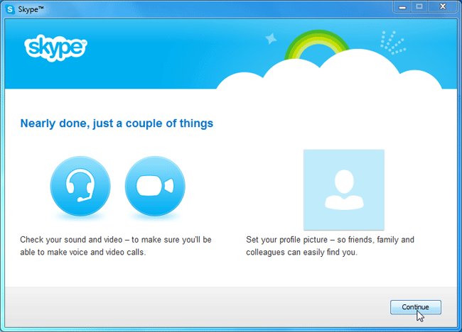 Screenshot of Skype