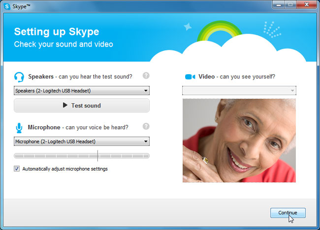 Screenshot of Skype