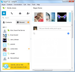 Screenshot of Skype