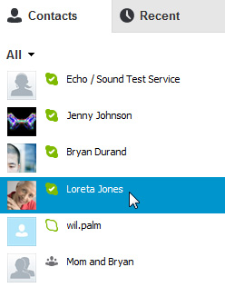 Screenshot of Skype