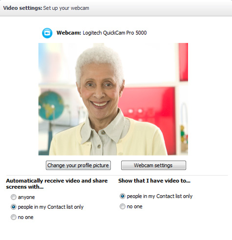 Screenshot of Skype