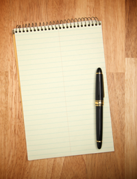 Photo of notepad